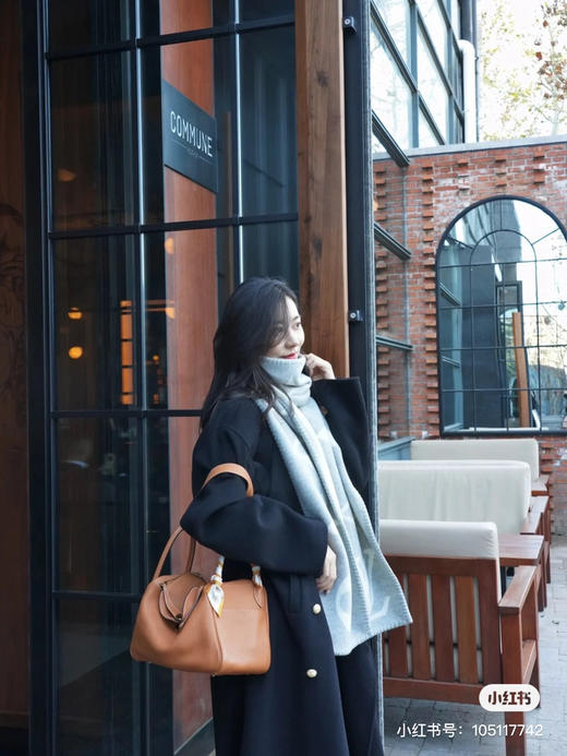 Lv手缝羊绒围巾-灰色 商品图6