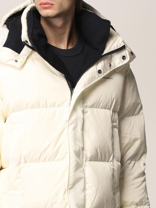 【超惠秒】阿玛尼 EMPORIO ARMANI 男士白鸭绒加厚款羊毛衬里冬季聚保暖带帽羽绒服外套 10395 商品图12
