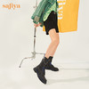 【春节不打烊】Safiya/索菲娅 潮酷设计感2022冬季新款小众撞色系带厚底马丁靴 SF24116055 商品缩略图4