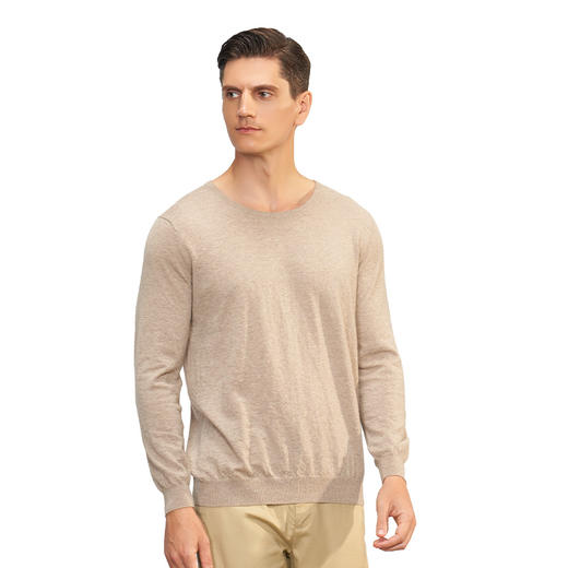 【小山羊绒内衣男士圆领A版】METTE羊绒世家秋冬男圆领小山羊绒内衣轻薄纯色保暖毛衣 商品图5