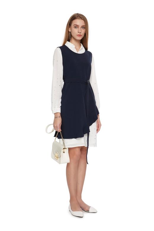 OSA欧莎 不规则束腰两件式连衣裙 6585 商品图3