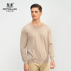 【小山羊绒内衣男士圆领A版】METTE羊绒世家秋冬男圆领小山羊绒内衣轻薄纯色保暖毛衣 商品缩略图0