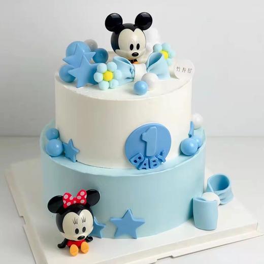 宝宝周岁双层蛋糕  / 含大量翻糖配件 商品图0