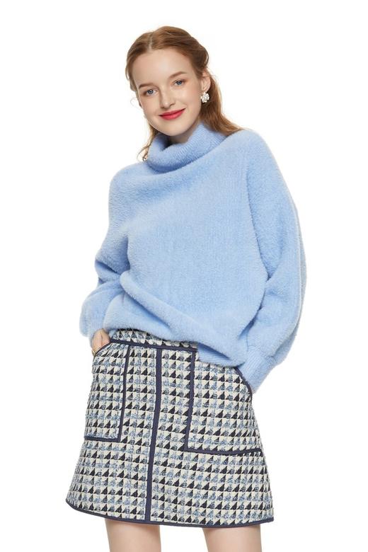 LNNNS 蓝色高领休闲毛衣 8119 商品图0