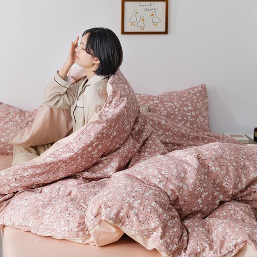 【下架】自然醒纯棉四件套夏小清新少女公主风全棉床单简约被套床上三件套ZH 商品图3