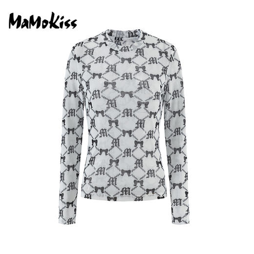 【SY精选】MAMOKISS秋季时尚长袖圆领T恤皮肤衣打底衫 商品图0