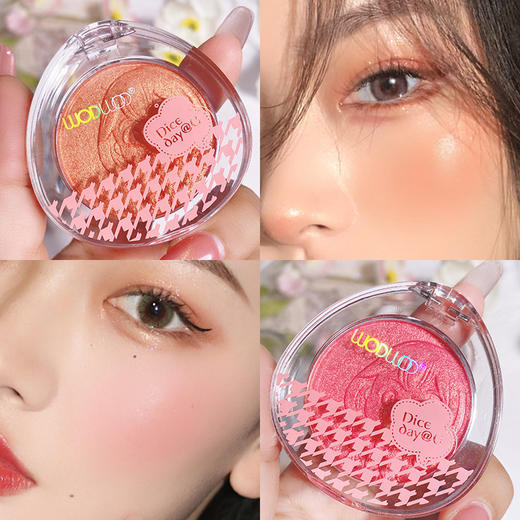 WODWOD薄彩轻透渐变腮红元气少女日常百搭低饱和细闪哑光单色胭脂 商品图2