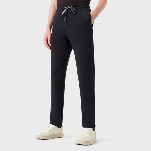 【二】EMPORIO ARMANI 阿玛尼 男士棉质徽标贴花休闲运动裤 深蓝色 8N1PD8 1JHSZ 0920 商品图1