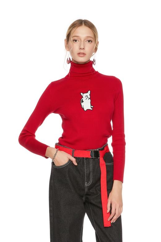 Jessy line 卡通图案高领毛衣 4883 商品图0