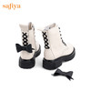 【限时秒S】Safiya/索菲娅 辣妹炸街2022冬季新款开拆卸小众撞色蝴蝶结厚底马丁靴 SF24116109 商品缩略图4