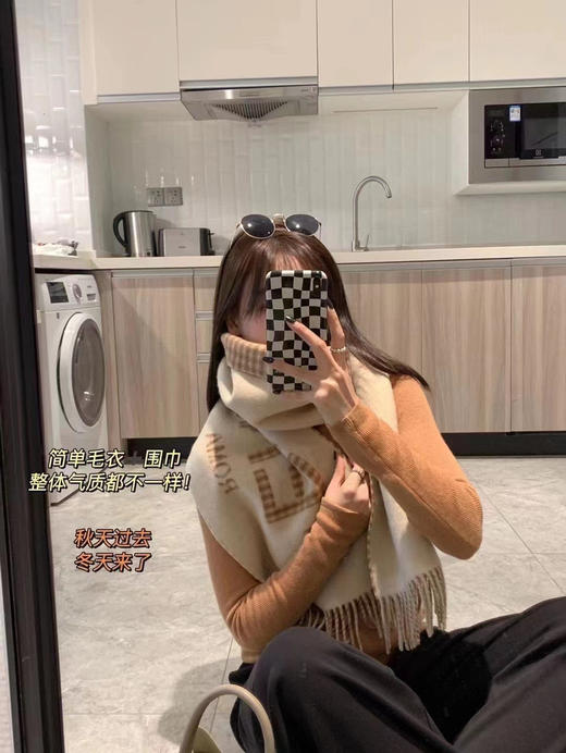 FENDI 芬迪最新格纹款围巾 商品图1