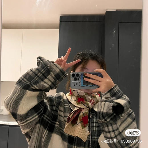 充满童趣的一条围巾Gucci菱纹羊毛长巾 商品图2