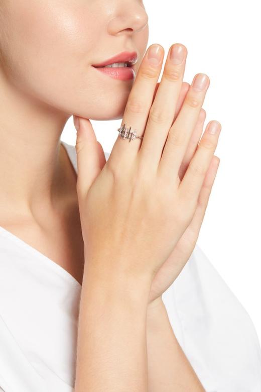 OCTAVIA 几何感锆石开口戒指 7497 商品图3