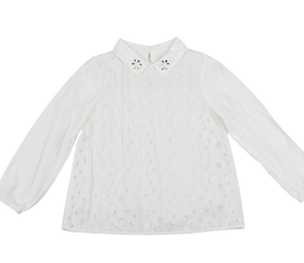 【非质量问题不退换】 pureshare 翻领蕾丝衬衫