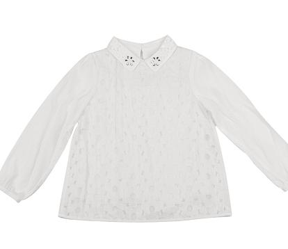 【非质量问题不退换】 pureshare 翻领蕾丝衬衫 商品图0