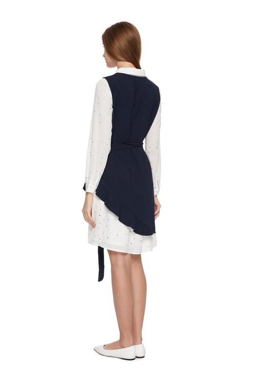 OSA欧莎 不规则束腰两件式连衣裙 6585 商品图1