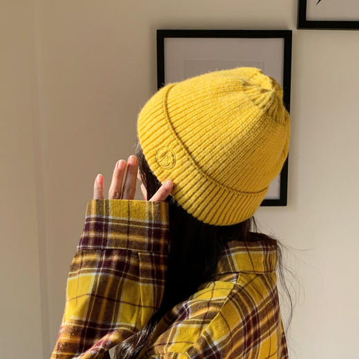 【超可爱！时尚百搭针织帽】韩国ins可爱糖果色针织帽冷帽 秋冬保暖简约百搭字母毛线帽子女-QQ 商品图2