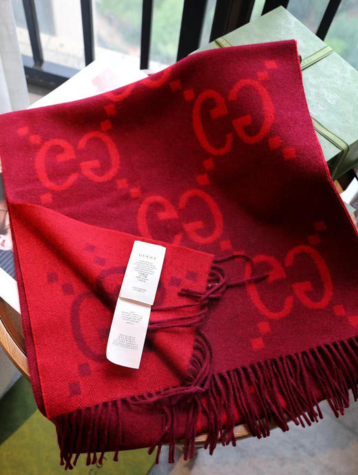 Gucci羊绒围巾-红色 商品图1