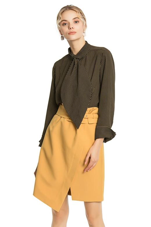 AVA 夸张领带条纹上衣 4514 商品图0