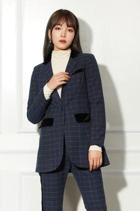 NOIR 英伦风格纹西装外套 4370