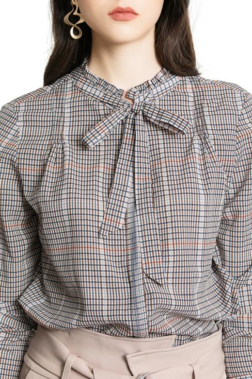 ONLY 复古格纹系带衬衣 4257 商品图4