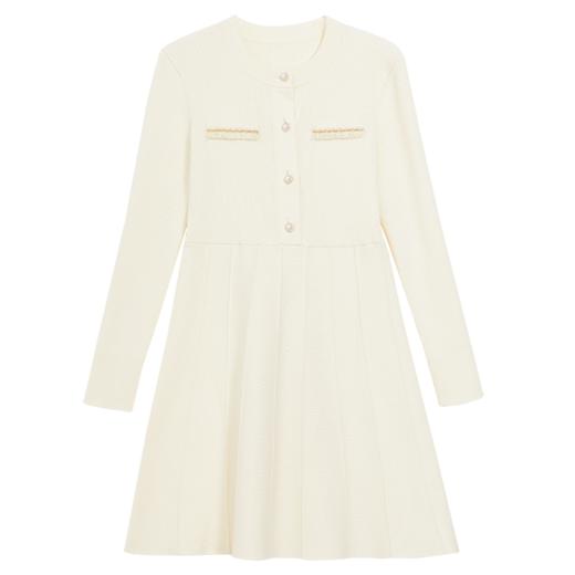 西遇气质温柔小香风连衣裙女新品收腰百搭裙子V2121867 商品图5