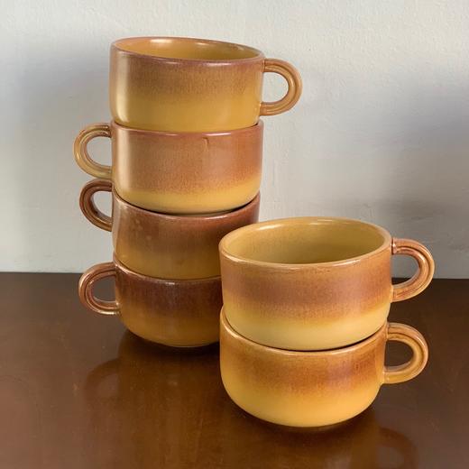 1970s意大利SIC制造中古陶瓷咖啡杯 罕见渐变A0136 商品图6