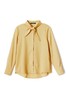 LNNNS 领口系带黄色衬衫 8316 商品缩略图4