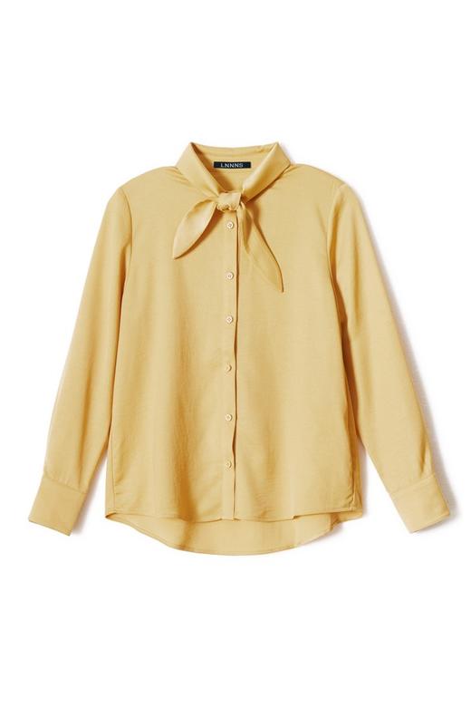 LNNNS 领口系带黄色衬衫 8316 商品图4