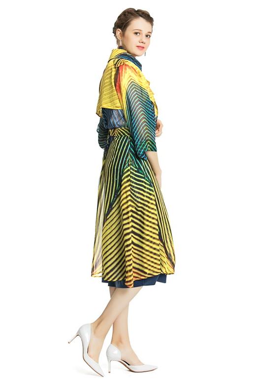 DONG DE XI 渐变拼色条纹外套 3712 商品图2