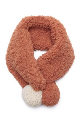 AVA 拼色毛球装饰保暖围巾 8426