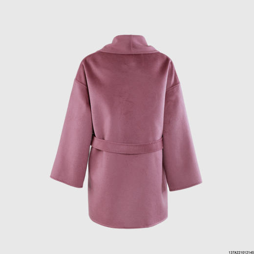 落肩袖双面手工中长款大衣 商品图2