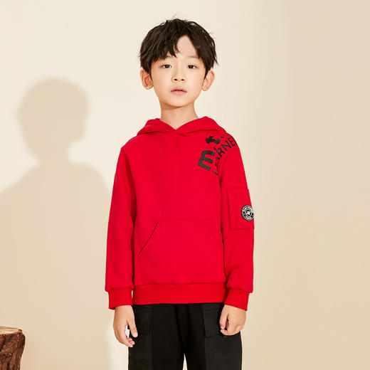 【童装连帽加绒卫衣】秋冬新品男宝内里加绒保暖袋鼠袋外套 商品图4