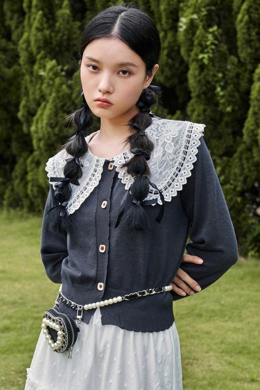 WESTLINK/西遇 小众娃娃领气质开衫外套 15143 商品图2