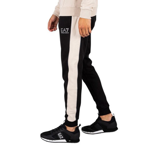 EMPORIO ARMANI EA7 阿玛尼 男士棉质字母徽标印花休闲运动裤 黑色 6LPP60 PJ07Z 0200 商品图2