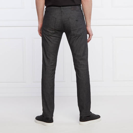EMPORIO ARMANI 阿玛尼 男士棉质金属徽标休闲牛仔裤 深灰色 8N1J06 1D85Z 0005 商品图1