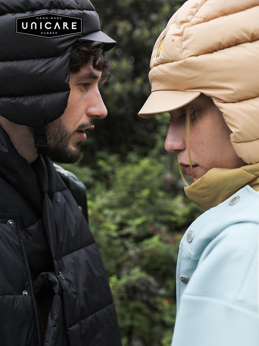 UNICARE男女轻量化护耳帽 秋冬亲子户外防寒羽绒帽 机能骑行防风 商品图3