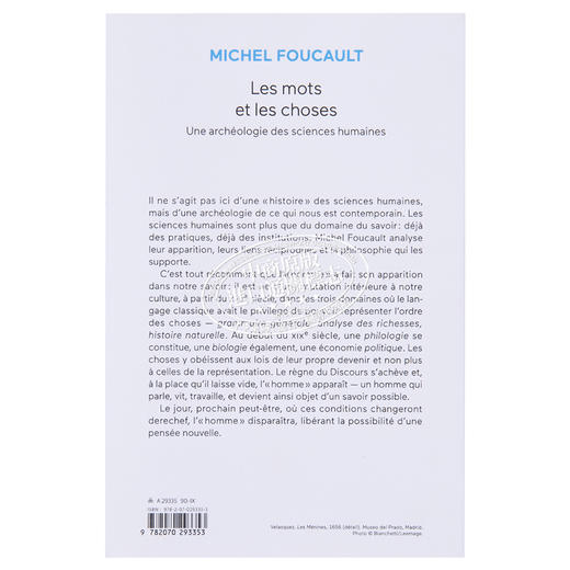 【中商原版】福柯 词与物 法国哲学家 思想家 法文原版 Les mots et les choses Michel Foucault 商品图1
