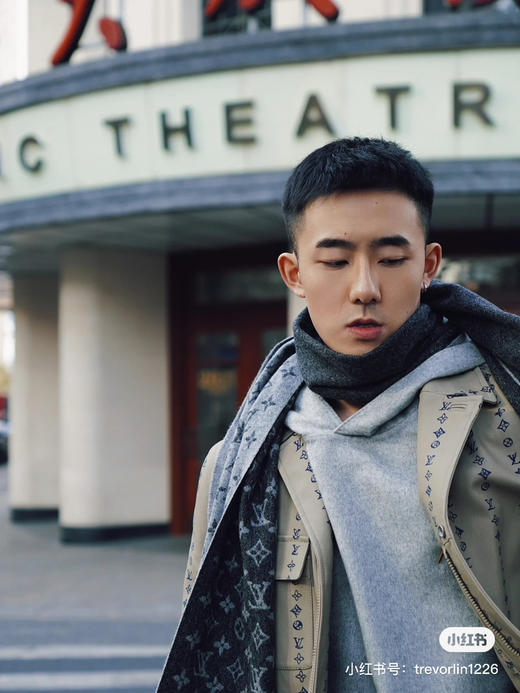 LV 渐变撞色边缘男款-黑灰色 商品图1