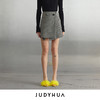 JUDYHUA 黑白格纹装饰扣半裙 商品缩略图0