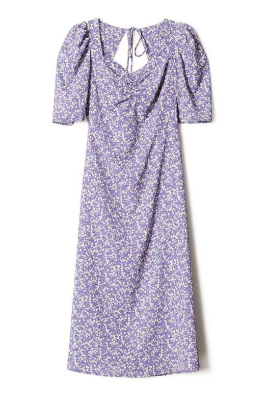 amadella 紫色复古碎花连衣裙 9374 商品图4