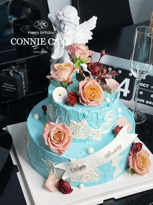 【1194】高级蓝色鲜花款 商品图1