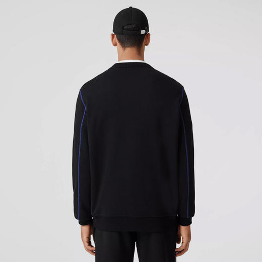 BURBERRY 巴宝莉 男士徽标图案棉质圆领长袖运动卫衣 黑色 8057849 A1189 商品图2