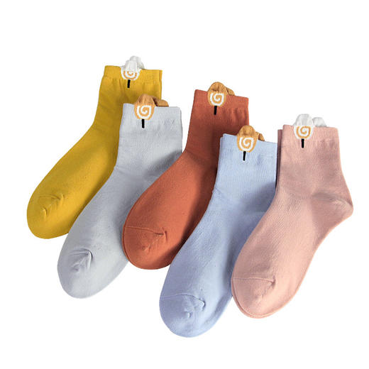 「10双装！5款可选」秋冬女士中筒袜子 日系可爱小绵羊女袜学院风立体耳朵潮袜配饰 商品图4