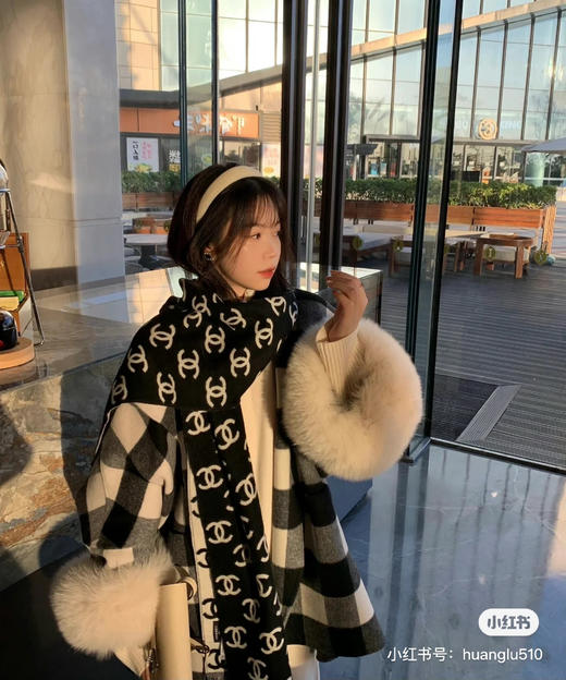 chanel专柜爆款围巾-黑色 商品图4