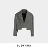 JUDYHUA 黑白格纹拼接设计短西装 商品缩略图3