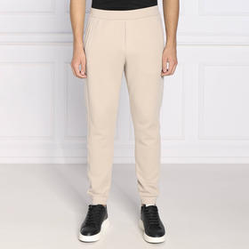EMPORIO ARMANI 阿玛尼 男士棉质字母徽标印花休闲运动裤 米黄色 6L1P96 1JHSZ 0135