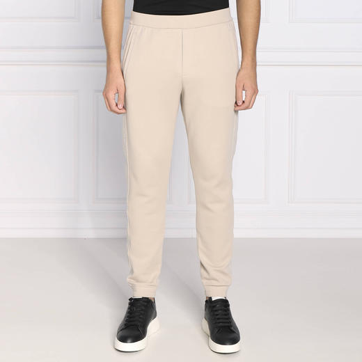 EMPORIO ARMANI 阿玛尼 男士棉质字母徽标印花休闲运动裤 米黄色 6L1P96 1JHSZ 0135 商品图0
