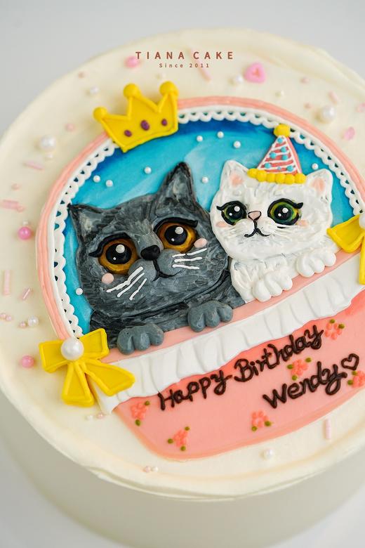 【手绘定制】2只猫咪手绘 商品图2