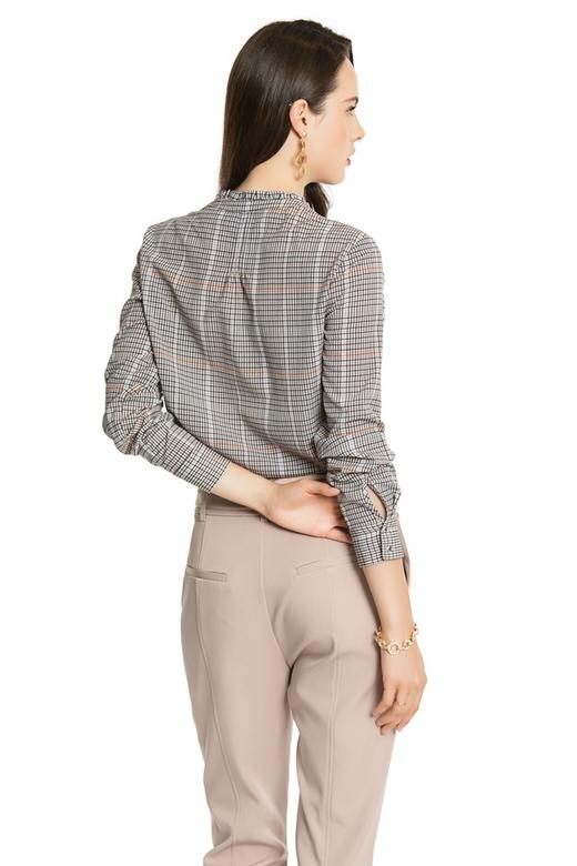 ONLY 复古格纹系带衬衣 4257 商品图3